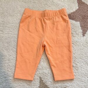 Kids Orange Stretch Knit Leggings